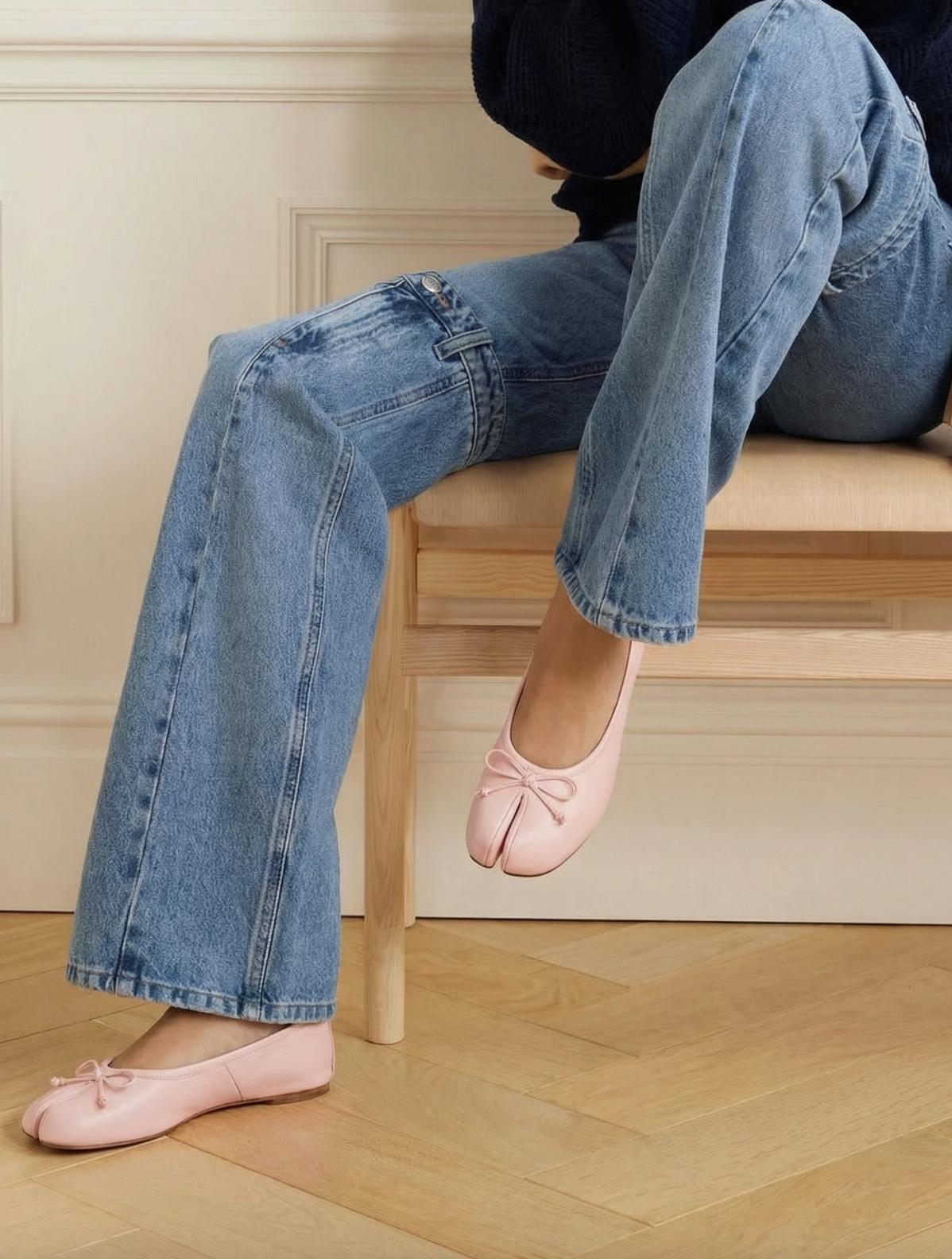 Pink Bow Tie Tabi flat
