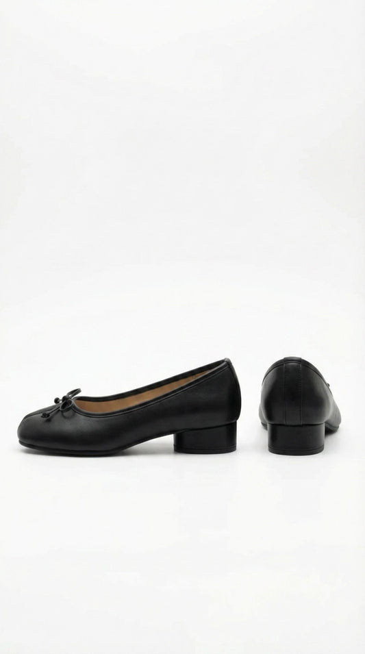 Black Bow Tie Tabi Pump