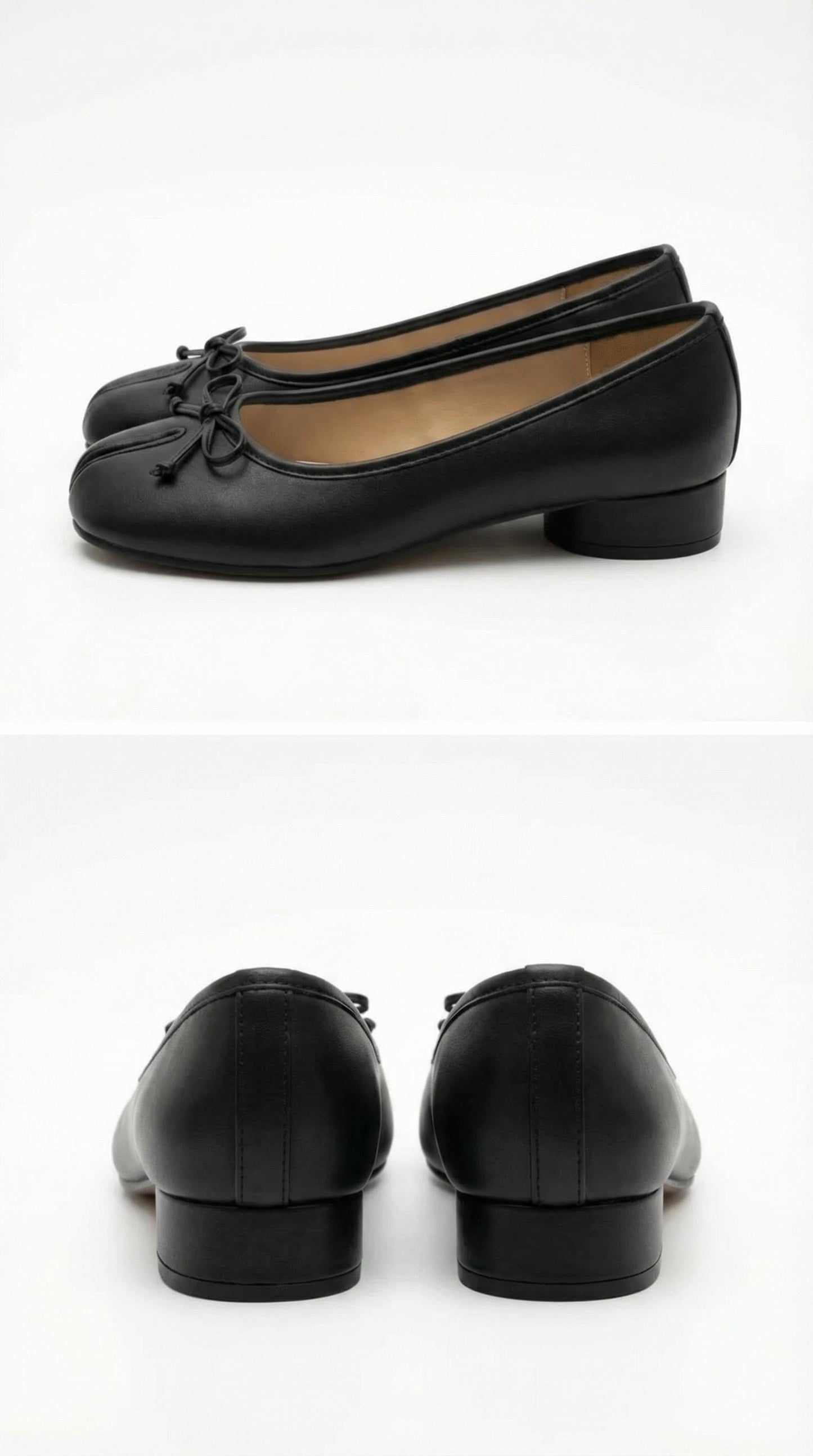Black Bow Tie Tabi Pump