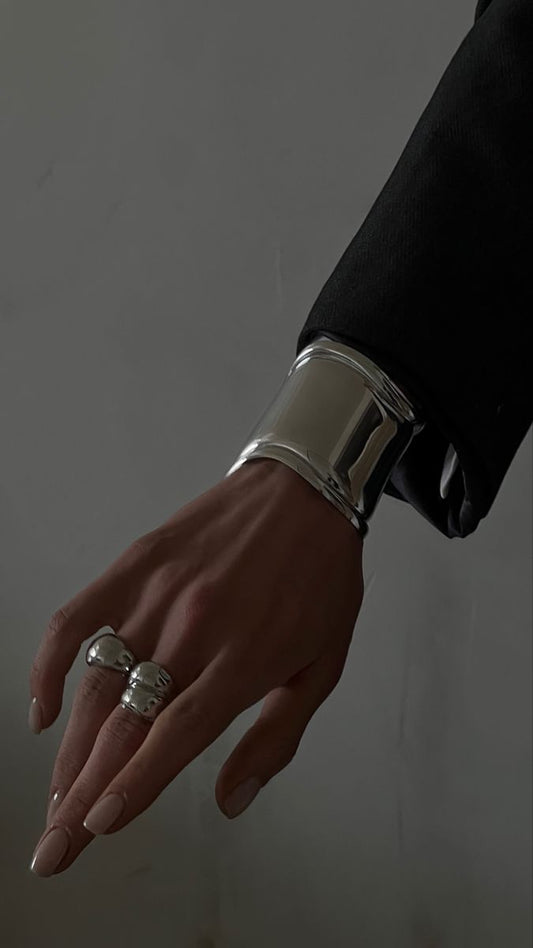 Silver Chunky Bangle